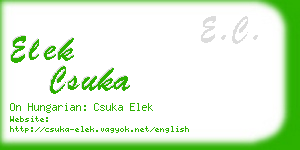 elek csuka business card